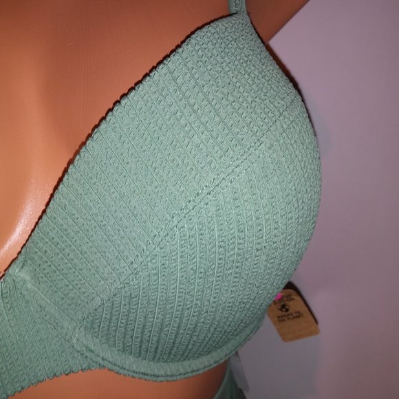 Victoria Secret PINK Swim Bikini XXL Green Push Up High Waist‎ Cheeky Shortie - Picture 6 of 14